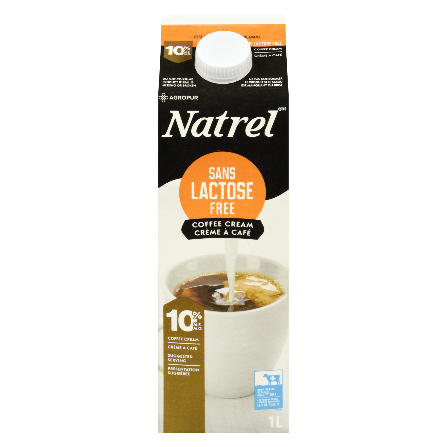 1L CRÈME 10% SANS LACTOSE NATREL