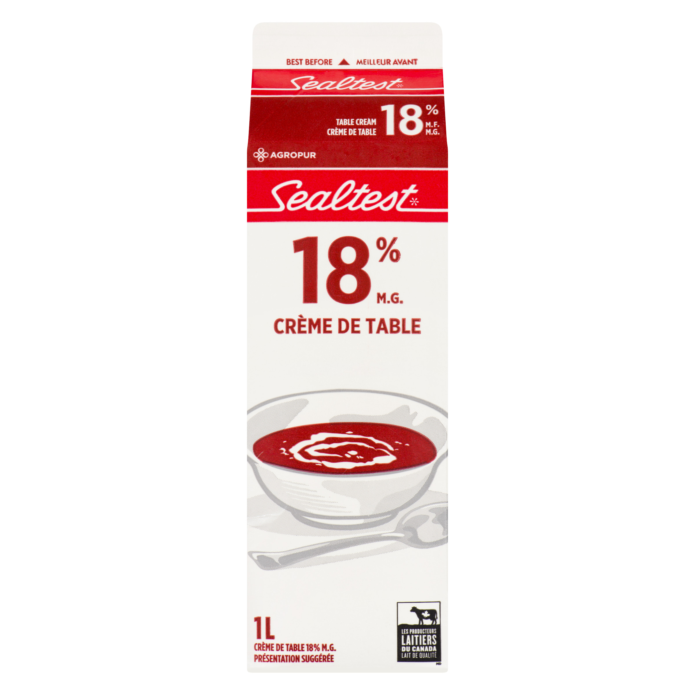 1L SEALTEST CRÈME 18%