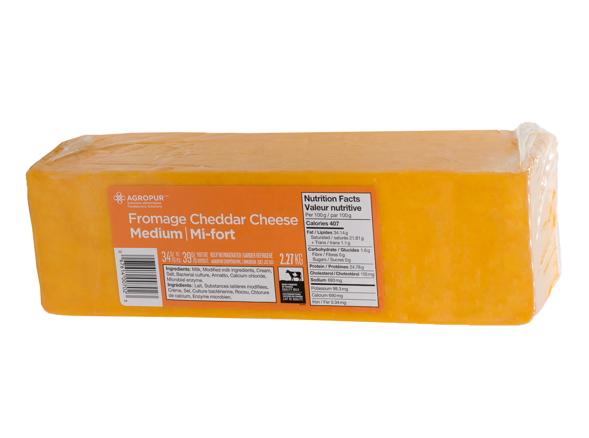 2.27KG CHEDDAR M-FORT COLORE