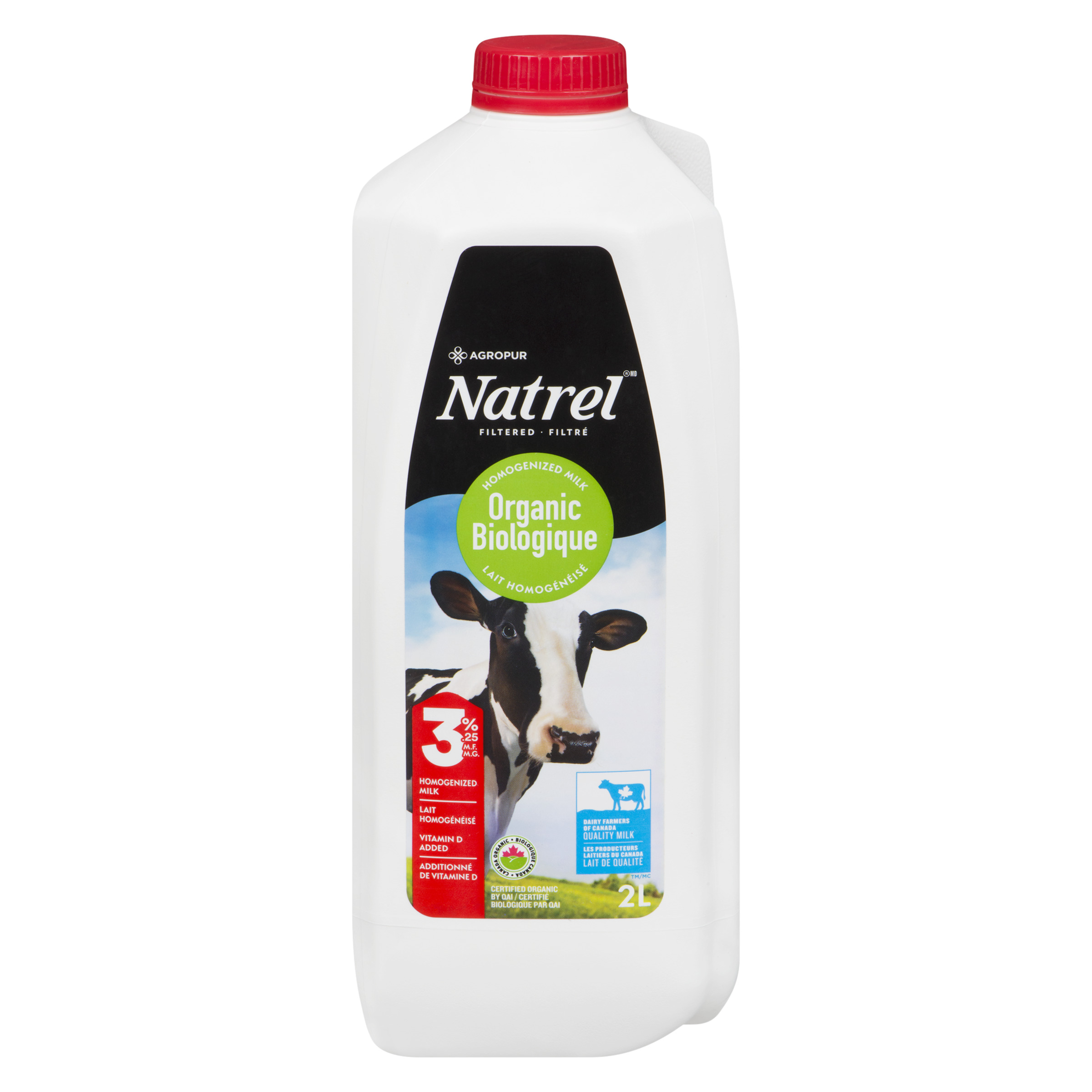 2L NATREL LAIT BIOLOGIQUE 3,25% PLASTIQUE