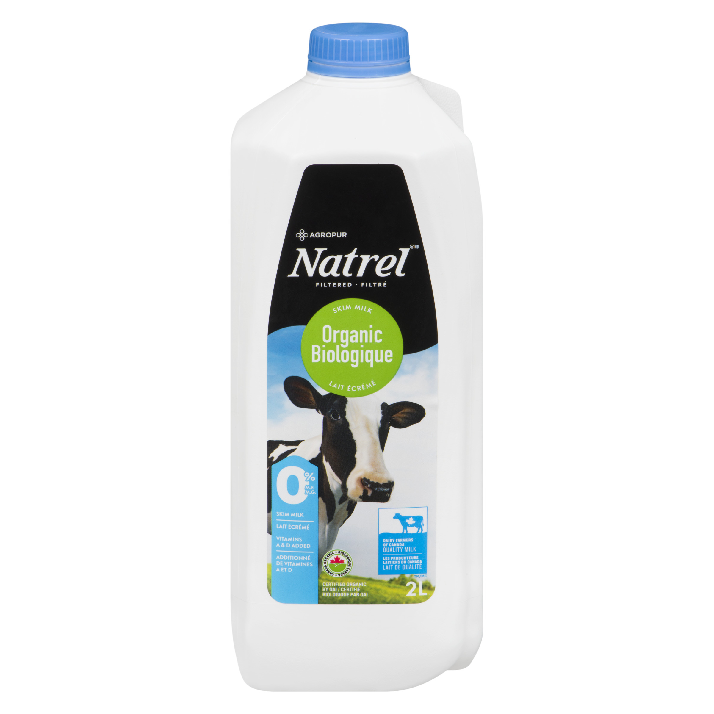 2L NATREL ORGANIC MILK 0% JUG