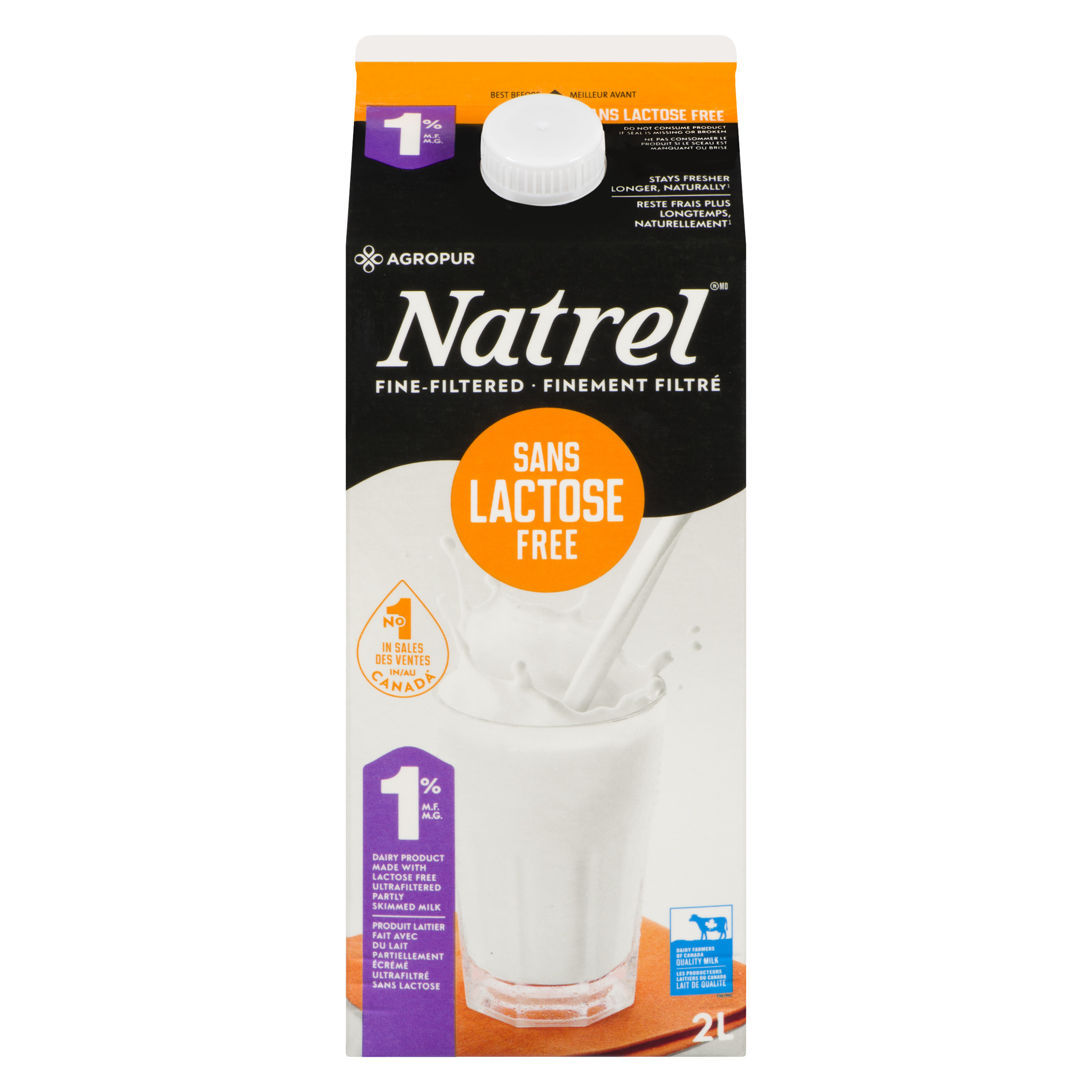 2L NATREL LACTOSE FREE MILK 1%