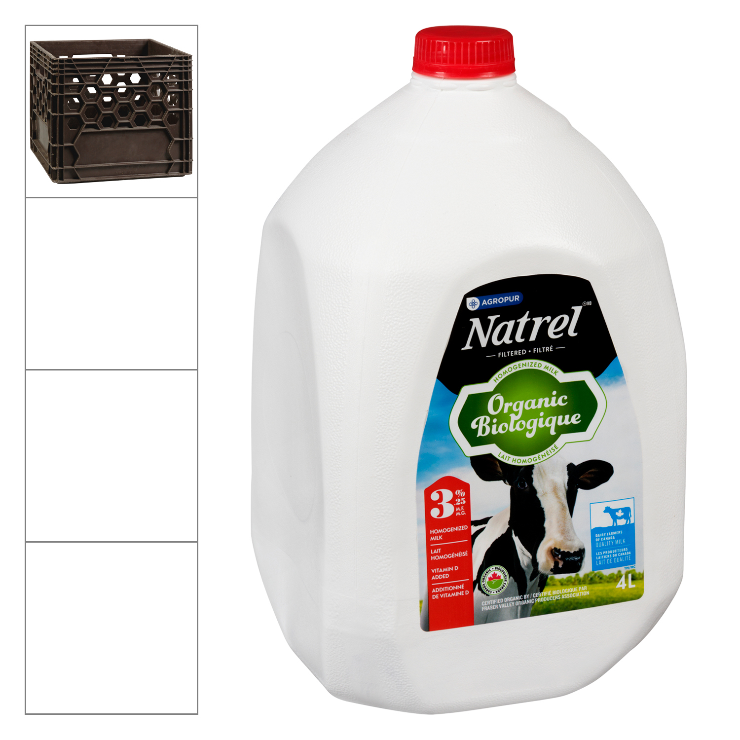 4L  NATREL LAIT BIOLOGIQUE 3,25% PLASTIQUE-BOX