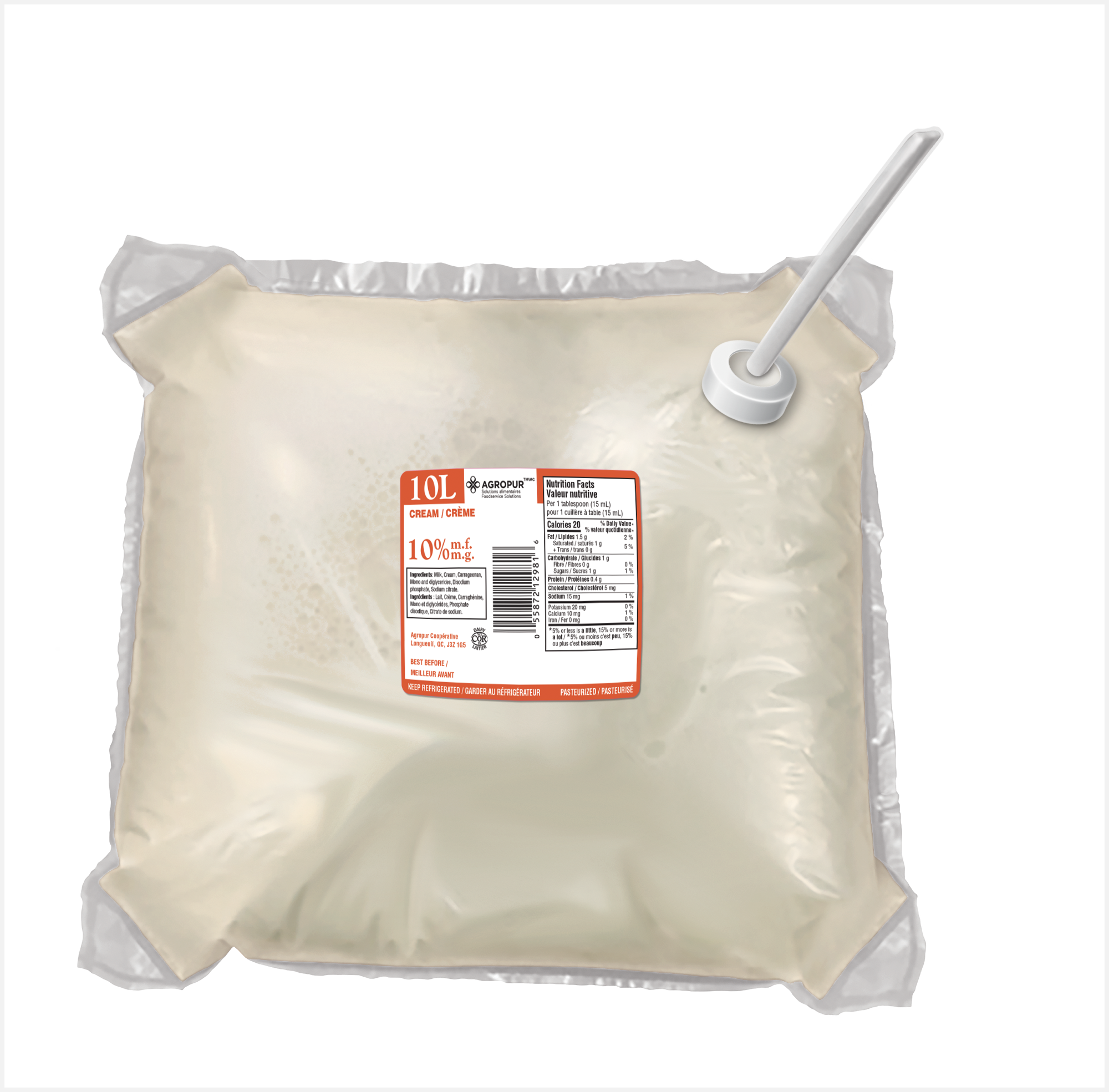 10L 10% CRÈME MOITIÉ & MOITIÉ