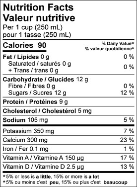  Nutritional Facts for 4LT ECRÉMÉ SEALTEST