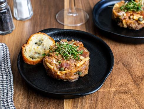 Tartare de bœuf au gouda fumé