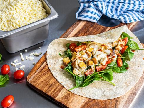 Spicy tofu vegetarian wraps 