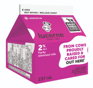 237ML LUCERNE LAIT 2%