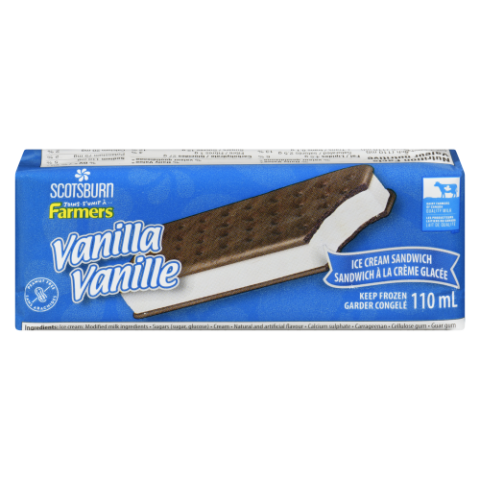 24X110ML SCOTSBURN VANILLA ICE CREAM SANDWICH