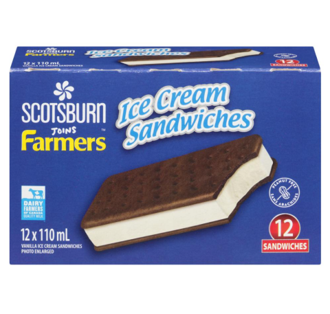 12X110ML SCOTSBURN VANILLA ICE CREAM SANDWHICH