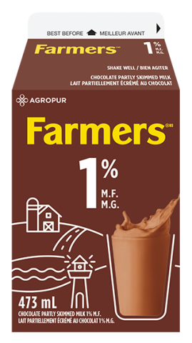 473ML FARMERS CHOCOLATE MILK 1%