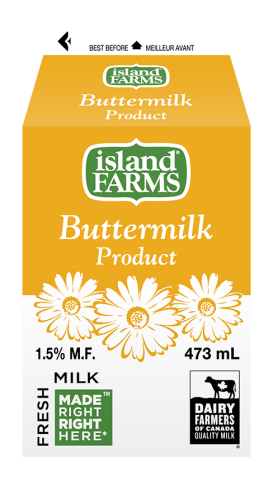 473ML ISLAND FARMS BUTTERMILK PRODUCT 1.5%