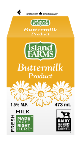 473ML ISLAND FARMS PRODUIT DE LAIT DE BEURRE 1,5%