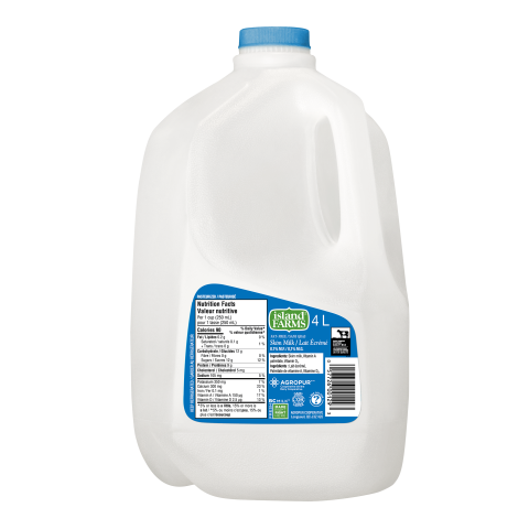 4L ISLAND FARMS LAIT 0% PLASTIQUE