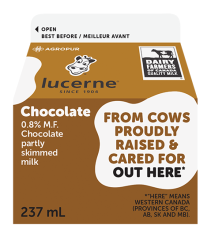 237ML LUCERNE CHOCOLATE MILK 0.8%