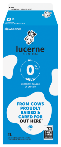 2L LUCERNE LAIT 0%