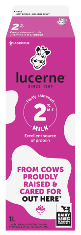 1L LUCERNE LAIT 2%