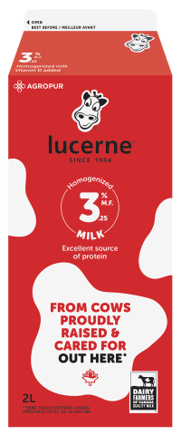 2L LUCERNE LAIT 3.25%