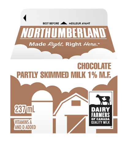 237ML NORTHUMBERLAND LAIT AU CHOCOLAT 1%