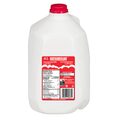 4L NORTHUMBERLAND LAIT 3,25% PLASTIQUE