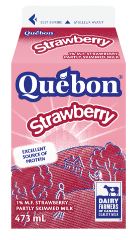 473ML QUÉBON LAIT AUX FRAISES 1%