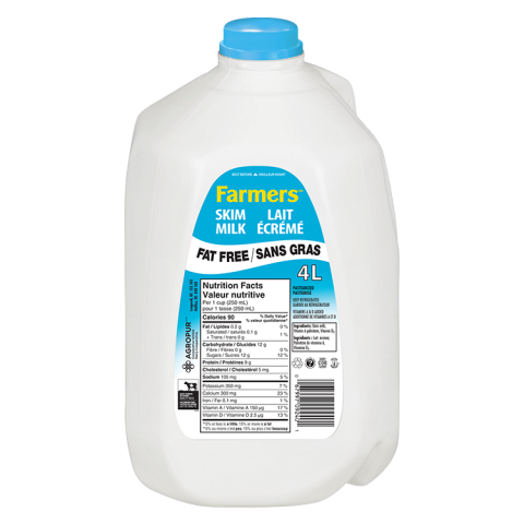 4L FARMERS LAIT 0% PLASTIQUE