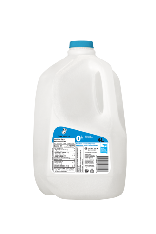 4L LUCERNE MILK 0% JUG