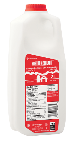 2L NORTHUMBERLAND LAIT 3,25% PLASTIQUE
