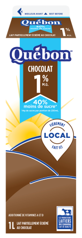 1L QUÉBON CHOCOLAT AU LAIT RÉDUIT EN SUCRE 1%