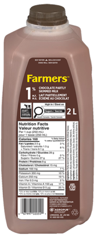 2L FARMERS CHOCOLATE MILK 1% JUG