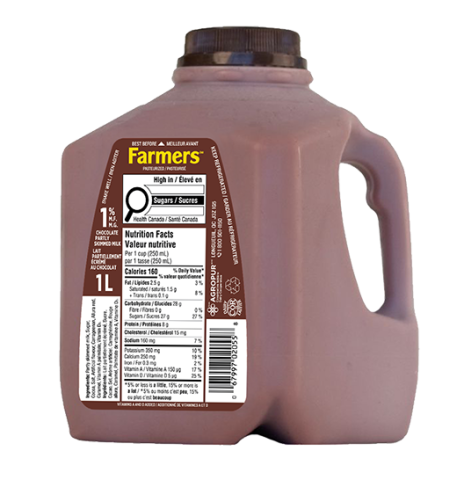 1L FARMERS CHOCOLATE MILK 1% JUG