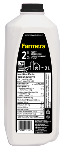 2L FARMERS MILK 2% JUG