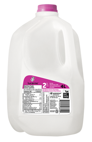 4L LUCERNE LAIT 2% PLASTIQUE