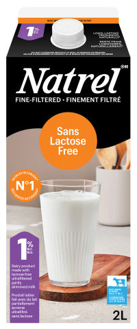 2L NATREL LAIT SANS LACTOSE 1%