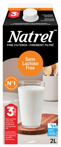 2L NATREL LAIT SANS LACTOSE 3,25%