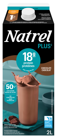 2L NATREL PLUS LAIT AU CHOCOLAT 1%