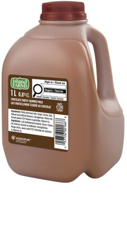 1L ISLAND FARMS LAIT AU CHOCOLAT 0,8% PLASTIQUE