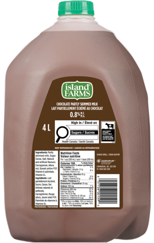 4L ISLAND FARMS CHOCOLATE MILK 0.8% JUG