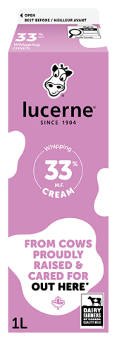 1L LUCERNE CRÈME 33%