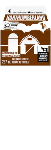 237ML NORTHUMBERLAND LAIT AU CHOCOLAT 1%