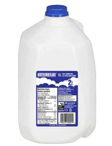 4L NORTHUMBERLAND LAIT 2% PLASTIQUE
