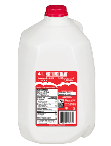 4L NORTHUMBERLAND MILK 3.25% JUG