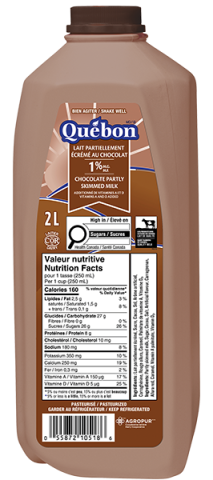 2L QUÉBON CHOCOLATE MILK 1% JUG