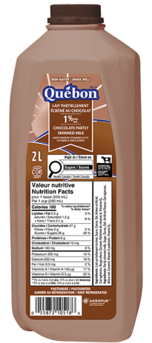 2L QUÉBON LAIT AU CHOCOLAT 1% PLASTIQUE