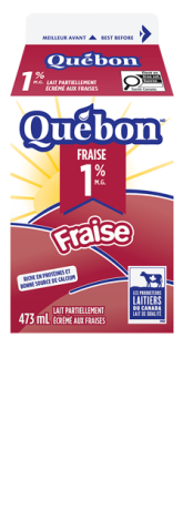 473ML QUÉBON LAIT AUX FRAISES 1%