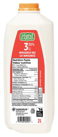 2L ISLAND FARMS MILK 3.25% JUG