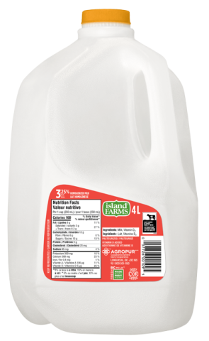 4L ISLAND FARMS MILK 3.25% JUG