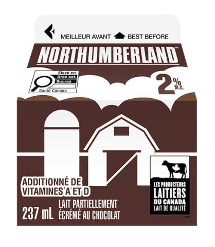 237ML NORTHUMBERLAND LAIT AU CHOCOLAT 2%