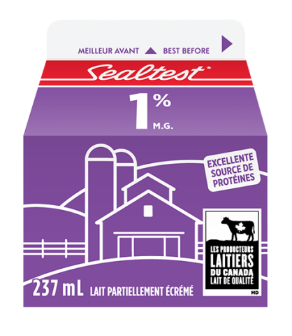 237ML SEALTEST LAIT 1%