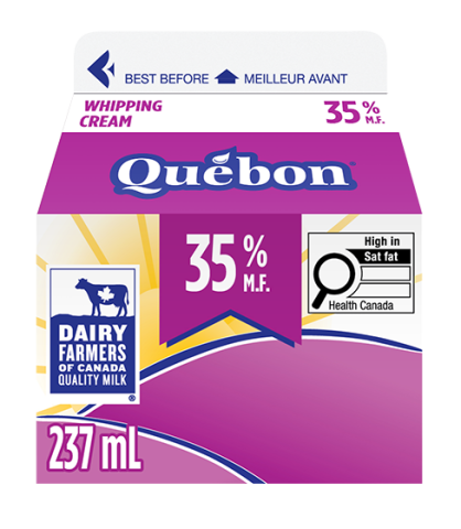 237ML 35% Whipping Cream Québon